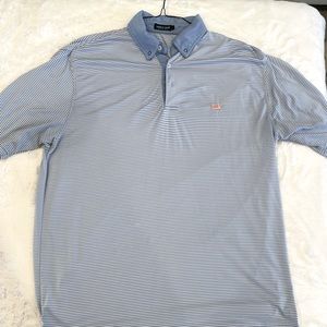 Southern Marsh polo. Size Large. Blue and white.